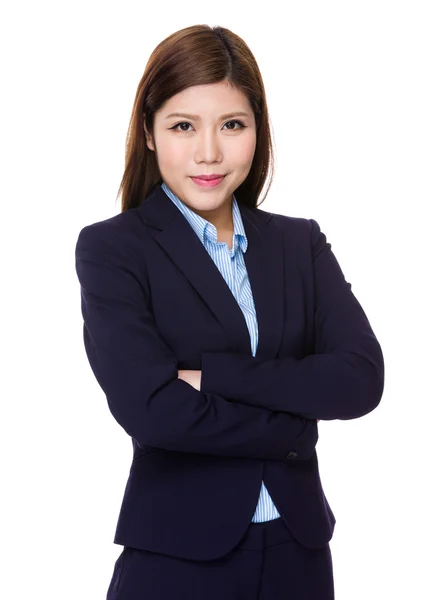 Młode azjatyckie buisnesswoman w garniturze — Zdjęcie stockowe