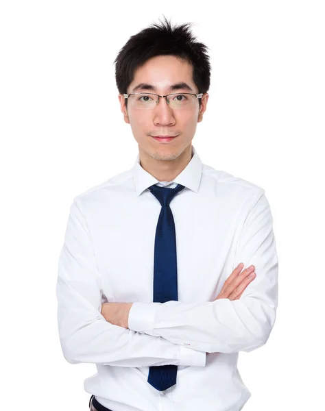 Μικρά Ασίας επιχειρηματία σε λευκό πουκάμισο — Φωτογραφία Αρχείου