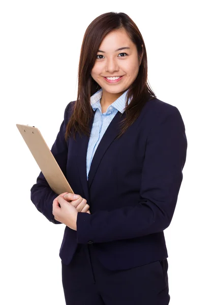 Asian young businesswoman in business suit — Stock Photo, Image