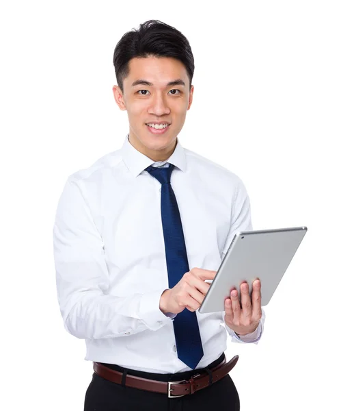 Asian handsome businessman in white shirt — Stock Photo, Image