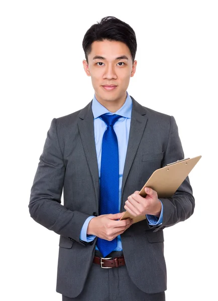 Азиатский привлекательный бизнесмен в деловом костюме — стоковое фото