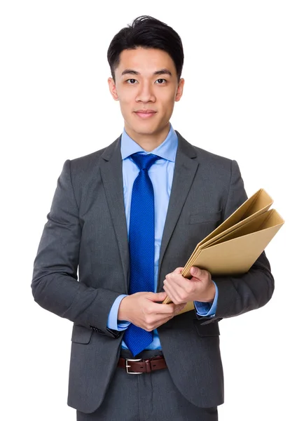 Asiático guapo empresario en traje de negocios — Foto de Stock