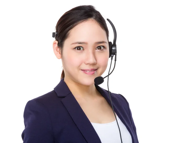 Asian female customer services representative — Stock Photo, Image