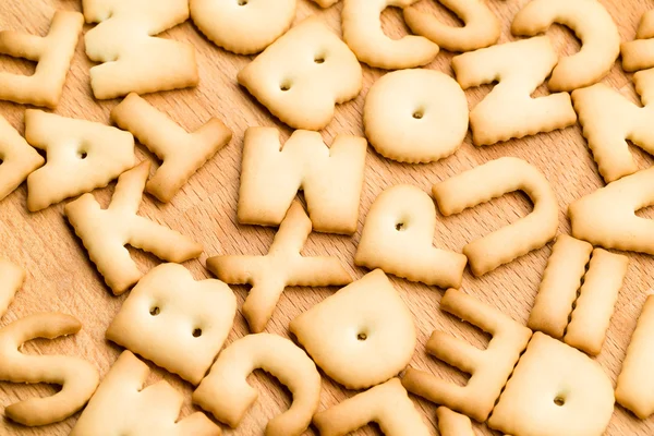 Text Biscuits on table — Stock Photo, Image