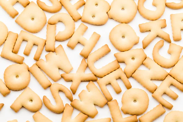 Pile of letter biscuits — Stock Photo, Image