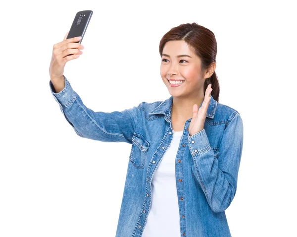 Asiática joven mujer en jeans camisa —  Fotos de Stock