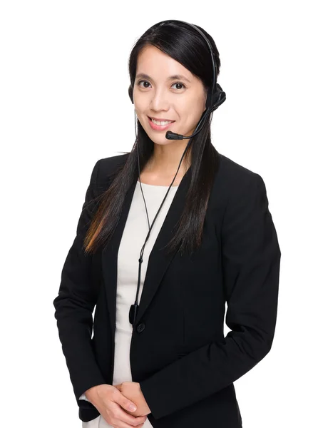 Asian female customer services operator — Stock Photo, Image