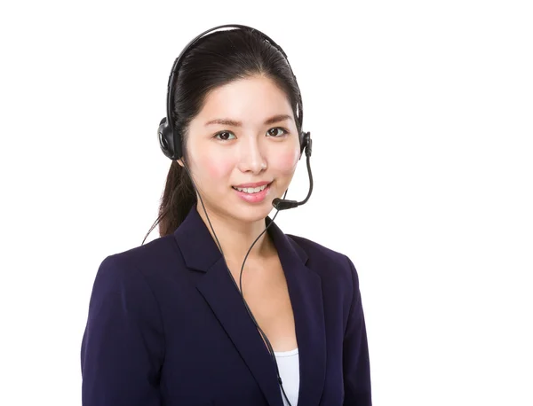 Asian female customer services operator — Stock Photo, Image