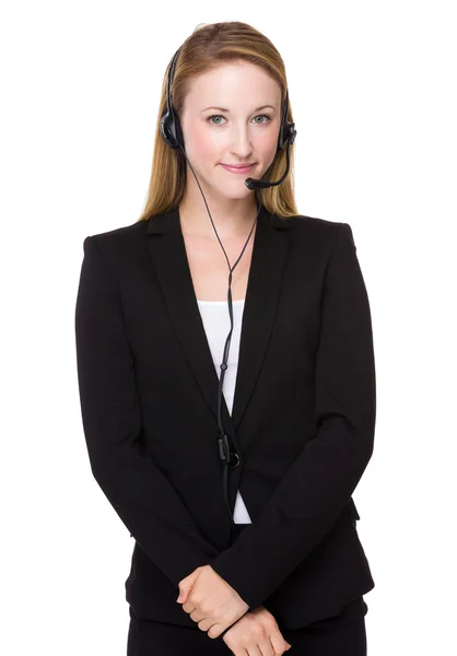 Représentant du service client avec casque — Photo