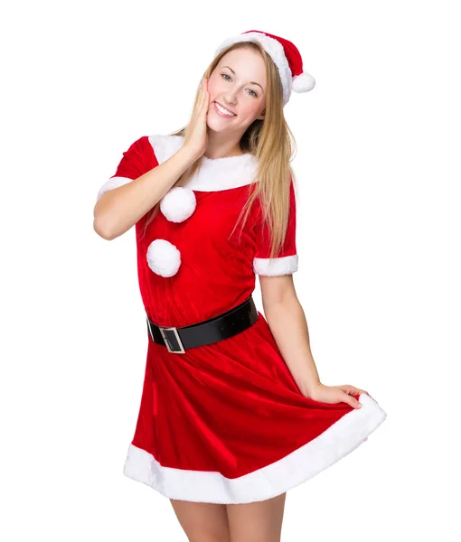 Mujer joven con disfraz de Navidad — Foto de Stock