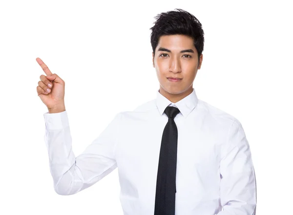 Азиатский красивый бизнесмен в белой рубашке — стоковое фото