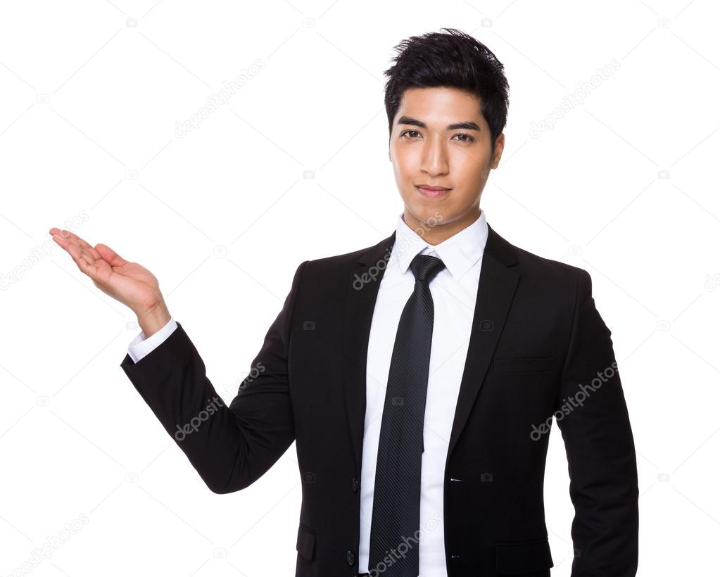 Asian handsome businessman in business suit