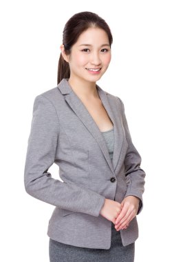 iş takım elbiseli genç Asyalı işkadını