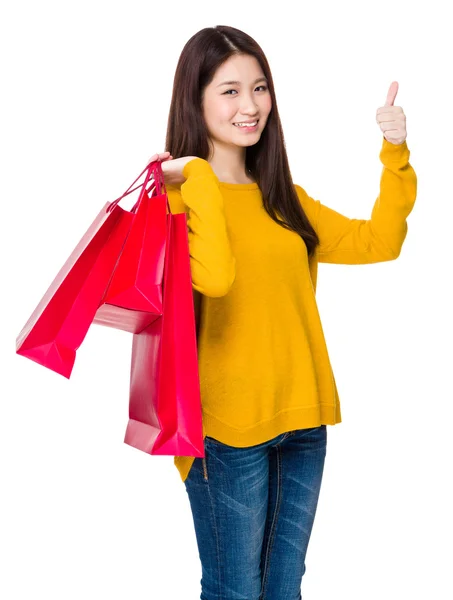 Asian young woman in yellow sweater — Stock Photo, Image