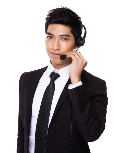 Operador asiático de serviços ao cliente — Fotografia de Stock