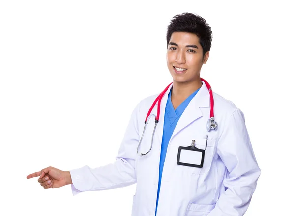 Asian male doctor in white coat — Stock Photo, Image