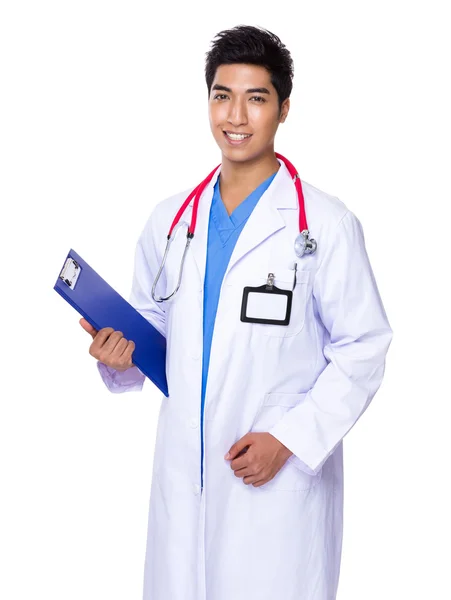 흰색 코트에 아시아 남성 의사 — 스톡 사진