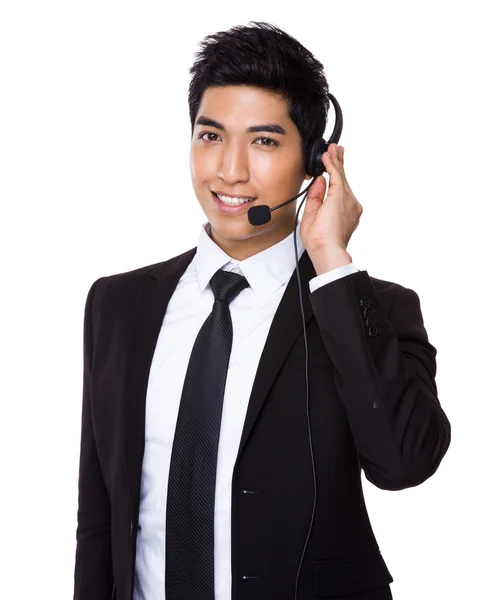 Operador asiático de servicios al cliente — Foto de Stock