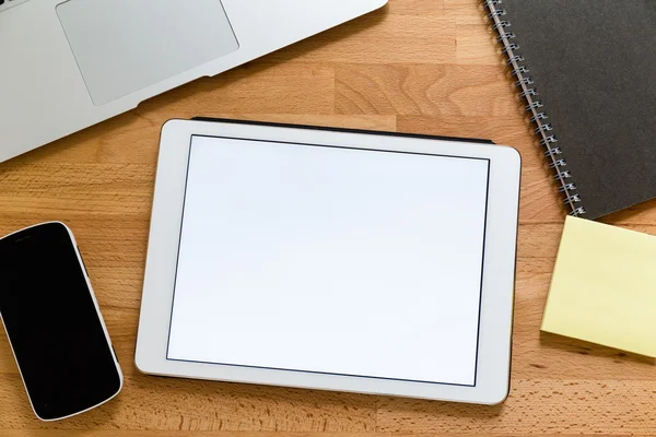 Business working desk with tablet — Stock Photo, Image