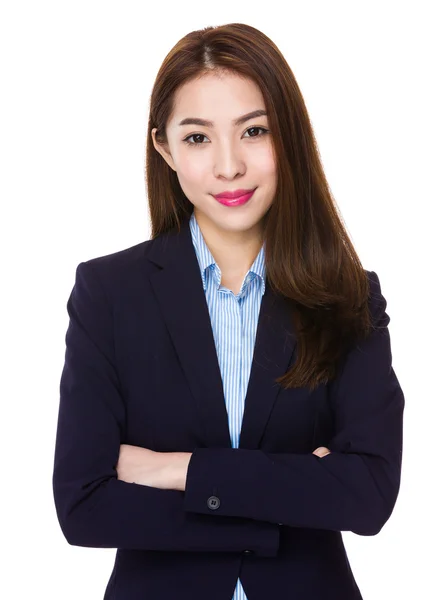 Jeune femme d'affaires asiatique en costume d'affaires — Photo