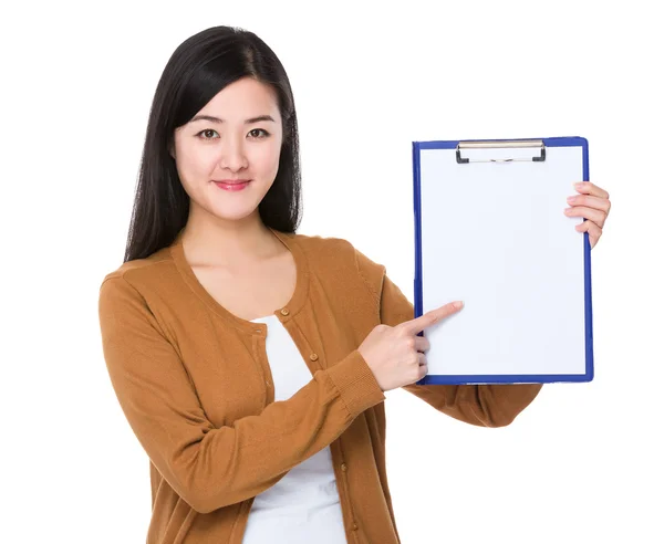 Asian young woman in brown cardigan — Stock Photo, Image