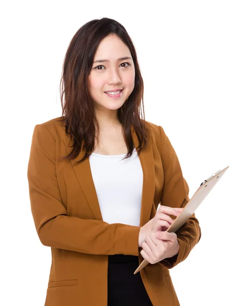 Joven asiática mujer de negocios traje — Foto de Stock