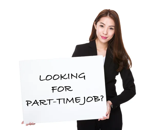 Young asian businesswoman with a board — Stock Photo, Image