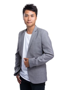 Asya yakışıklı iş adamı takım elbise