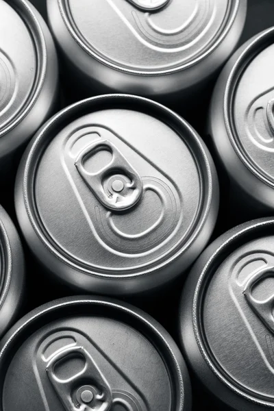 Aluminum beverage cans — Stock Photo, Image