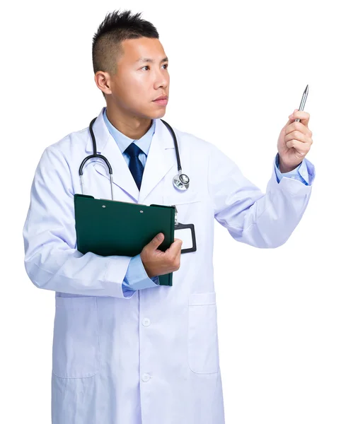 Asian male doctor in white coat — Stock Photo, Image