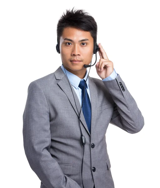 Asiatiska kunden tjänster operatören — Stockfoto