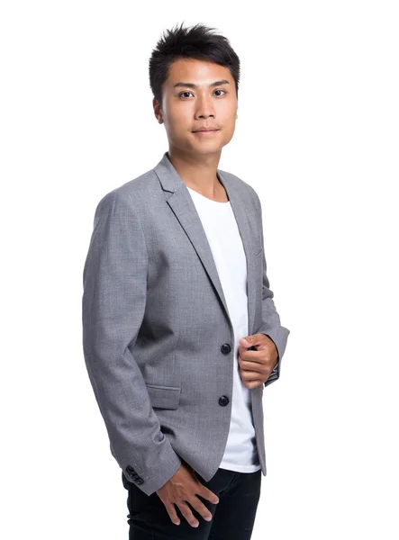Asya yakışıklı iş adamı takım elbise — Stok fotoğraf