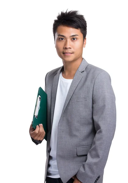 Asiático bonito homem de negócios em terno de negócios — Fotografia de Stock