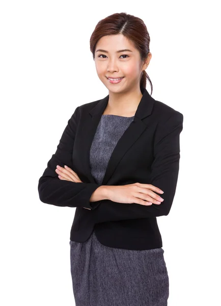 Asiática joven mujer de negocios en traje de negocios — Foto de Stock