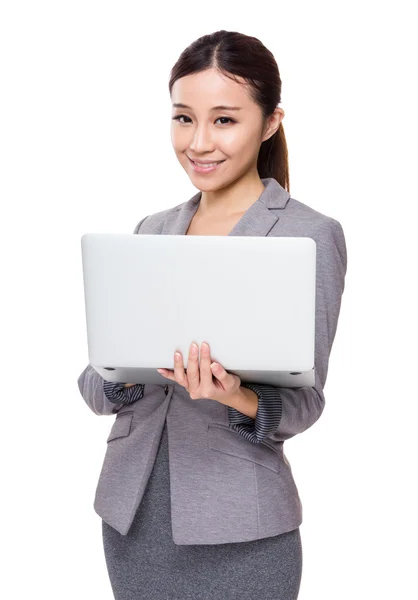 Asian young businesswoman in business suit — Stock Photo, Image