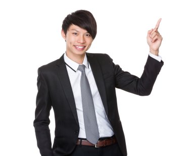 İş takım elbiseli genç yakışıklı işadamı