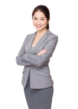 iş takım elbiseli genç Asyalı işkadını