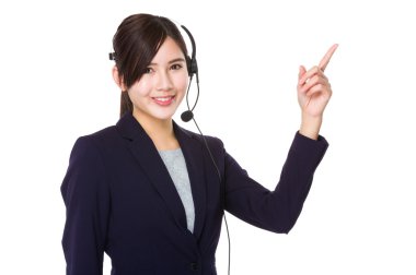 Müşteri Hizmetleri operatör parmak ile