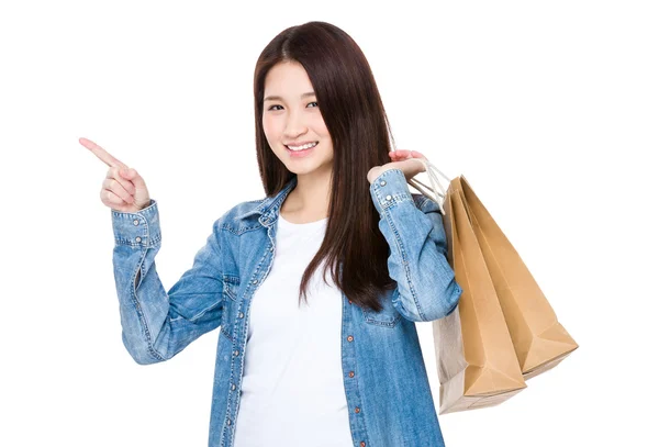 Asian young woman in jeans shirt — Stock Photo, Image