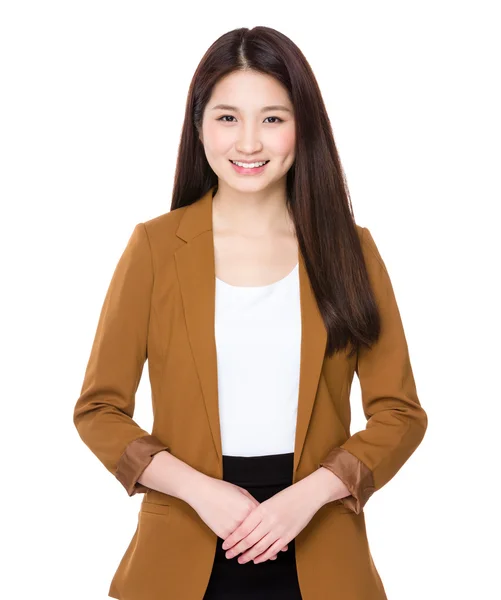 Jeune femme d'affaires asiatique en costume d'affaires — Photo