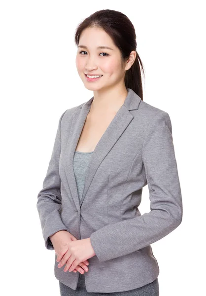 Jeune femme d'affaires asiatique en costume d'affaires — Photo