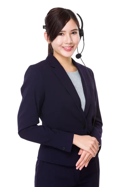 Mujer asiática operador de servicios al cliente —  Fotos de Stock