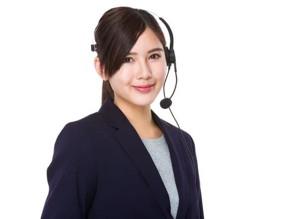 Asian female customer services operator — Stock Photo, Image