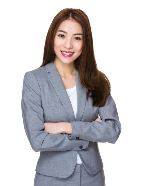 Asiática mujer de negocios posando — Foto de Stock