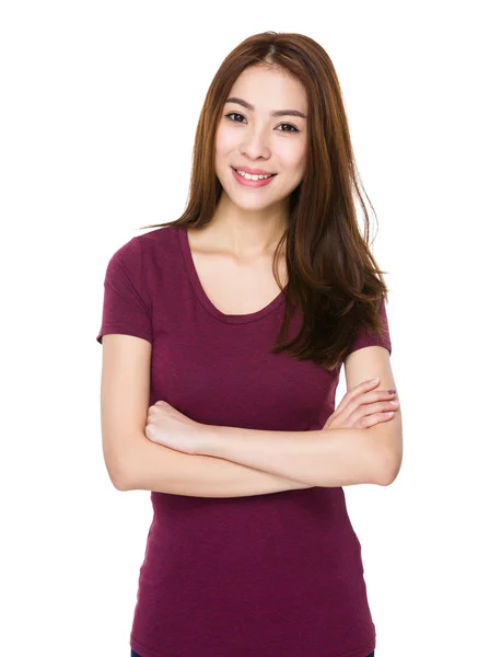 Asiatisk kvinna poserar — Stockfoto