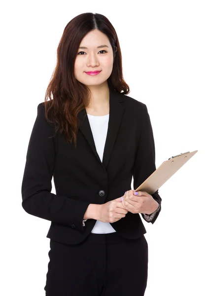 Joven asiático buisnesswoman en traje de negocios — Foto de Stock