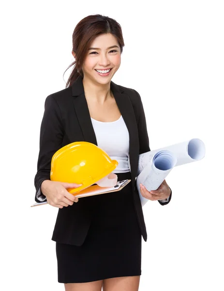 Young asian buisnesswoman in business suit — Stock Photo, Image