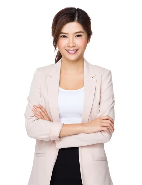 Young asian buisnesswoman in business suit — Stock Photo, Image