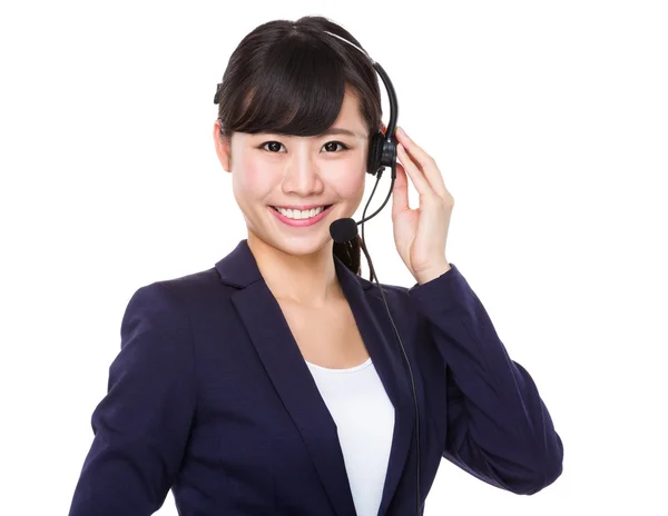 Asiatische weiblich customer services assistant — Stockfoto