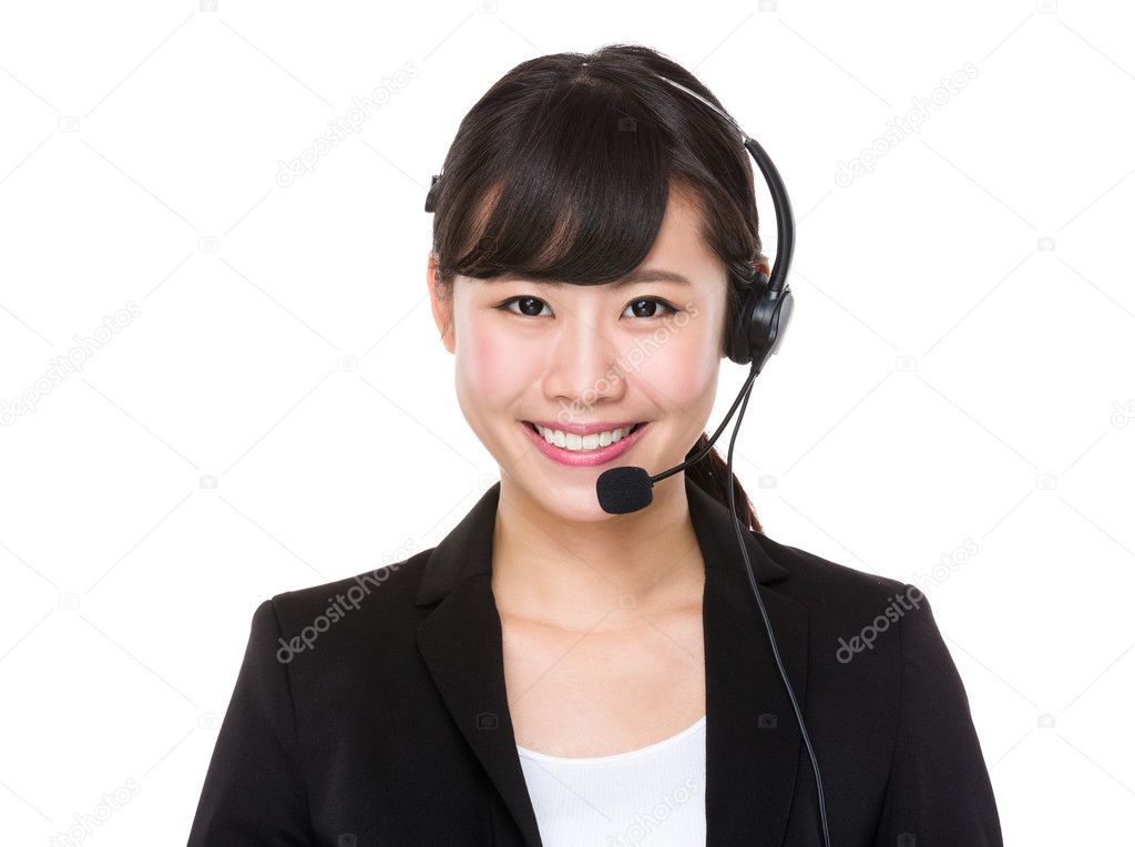 asian female customer services assistant